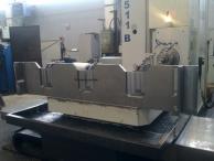 Press frame being machined on a boring machine