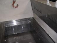 Cutting part (blade position) and slide rail of shear frame 